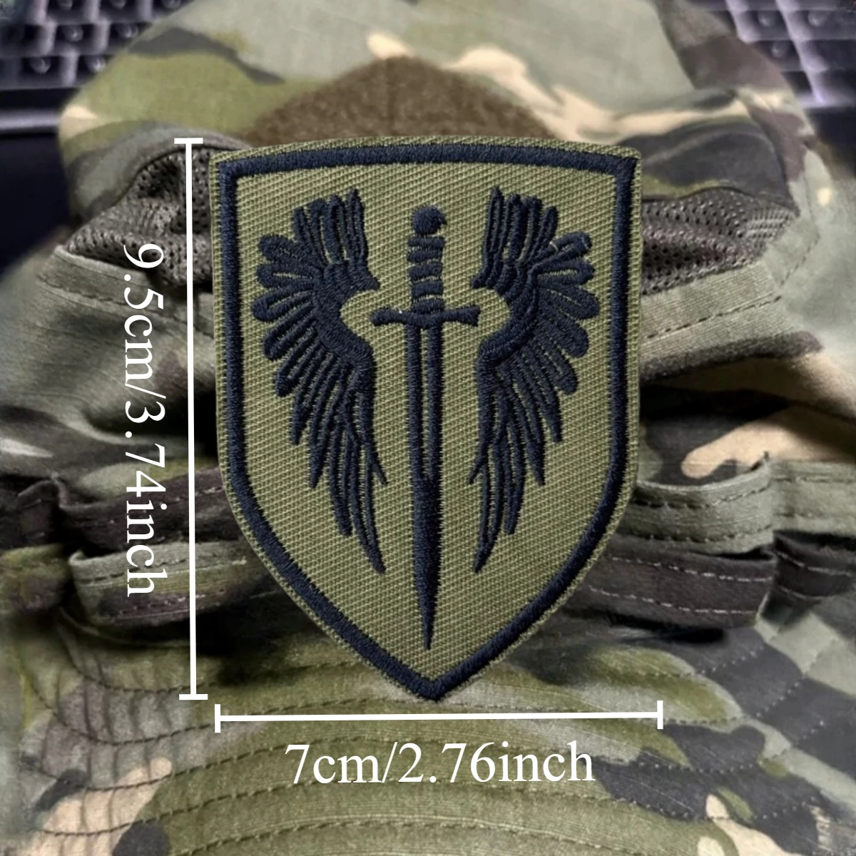 Parche de moral bordado chevron espada – Táctico mochila militar - imagen 2