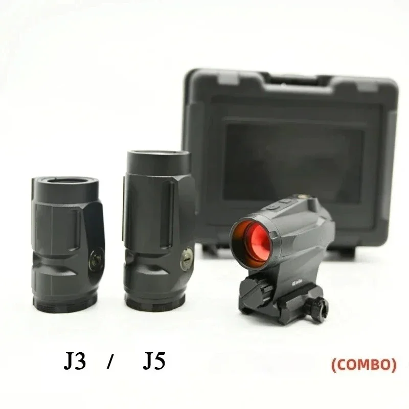 Mira holográfica táctica R5 XR Red Dot y combinación de lupa 3X 5X ampliar el campo de visión mira para Rifle de caza se adapta a riel de 20mm - imagen 4