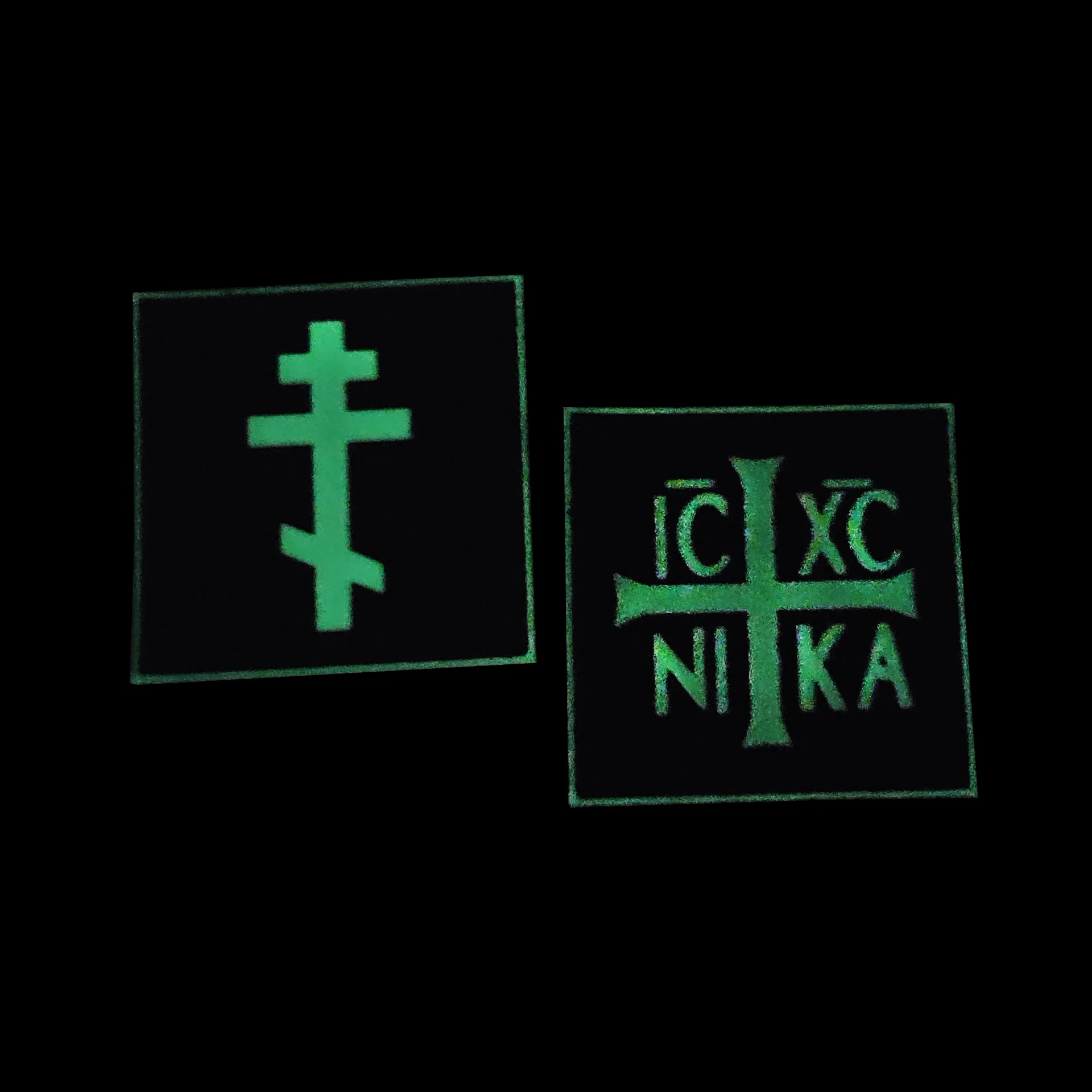 Insignia de guardias rusas, parche sagrado de PVC, luz nocturna de goma suave, brazalete brillante, emblema, chaleco, gorra, casco, apliques de ropa con gancho - imagen 5