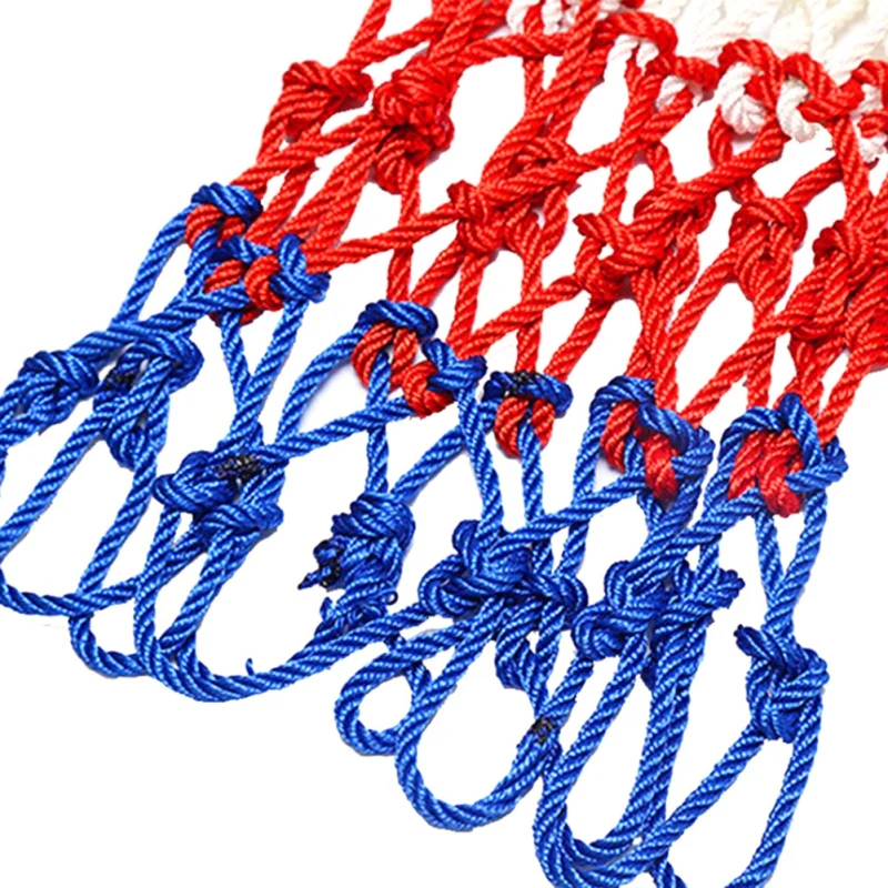 Alta calidad, duradero, tamaño estándar, hilo de nailon, aro de baloncesto deportivo, red de malla, tablero trasero, llanta, bola, Pum, red de 12 ganchos - imagen 2