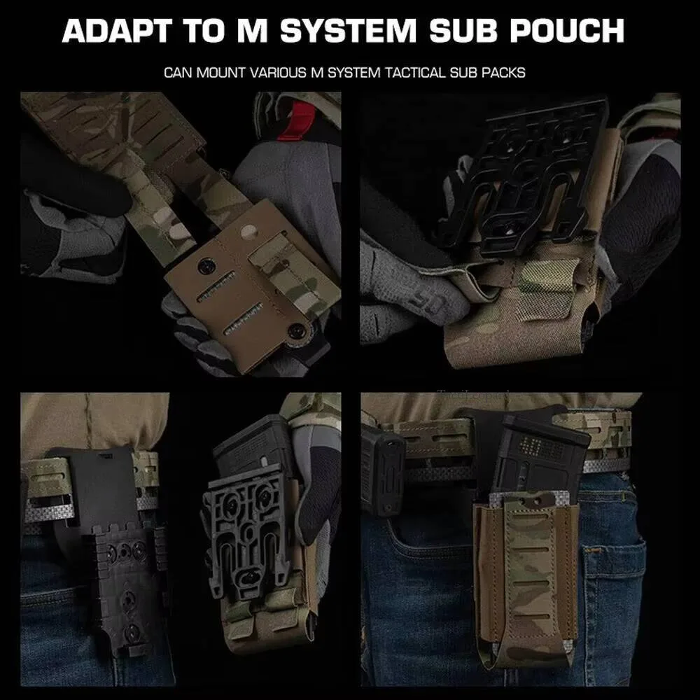 QLS Molle accesorios adaptador MOLLE para pistola táctica caza Airsoft revista bolsa 9Mm AR Mag bolsa equipo de entrenamiento de tiro - imagen 2