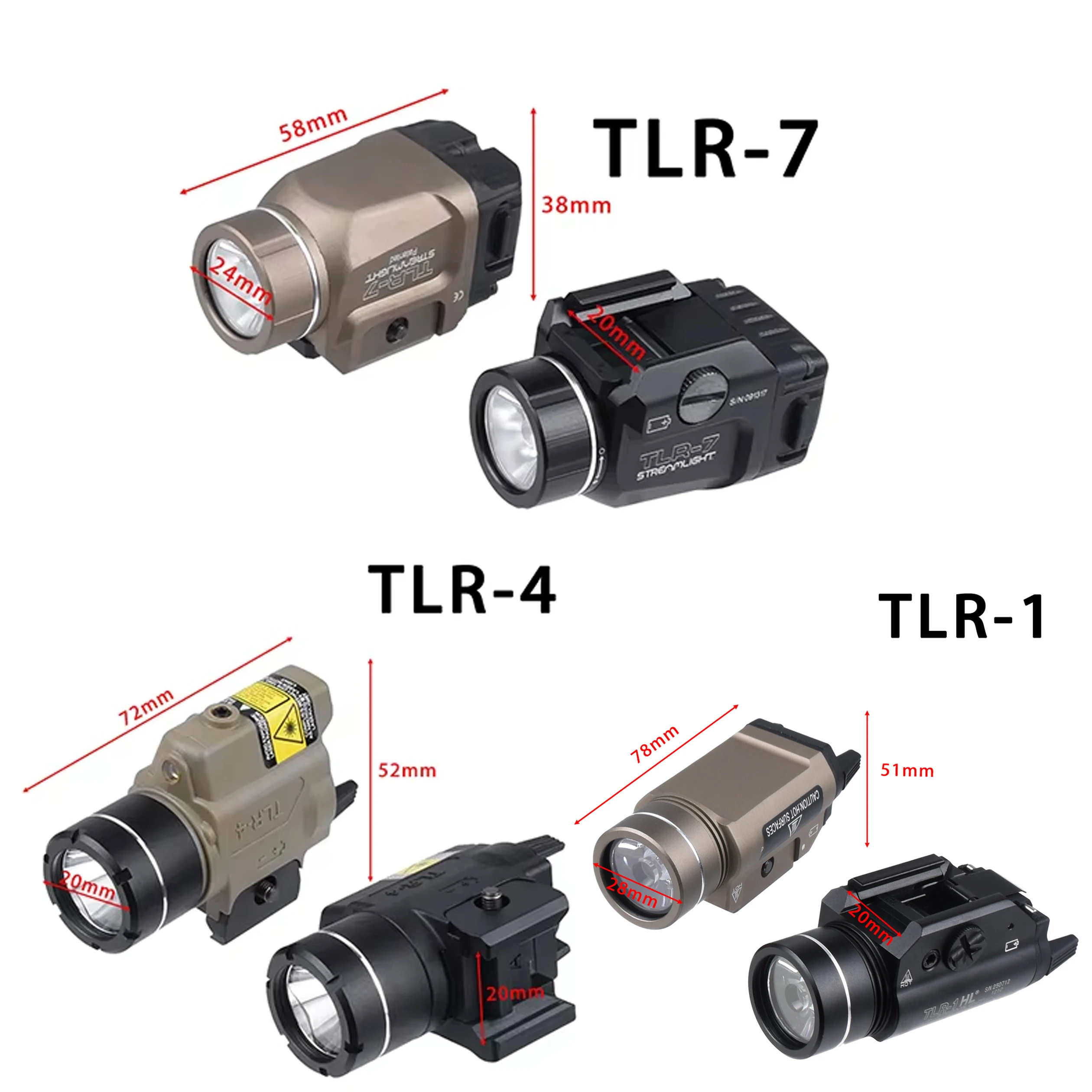 Streamlight TLR-7X LED linterna táctica 20 mm para Glock 17 Scout - imagen 2