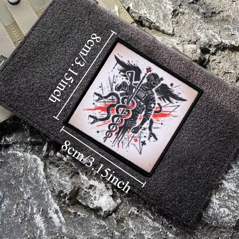 Parche para equipo médico, tácticas militares, insignia de moral, impresión de gancho y bucle, mochila, accesorios de decoración de ropa, pegatinas, brazalete - imagen 4