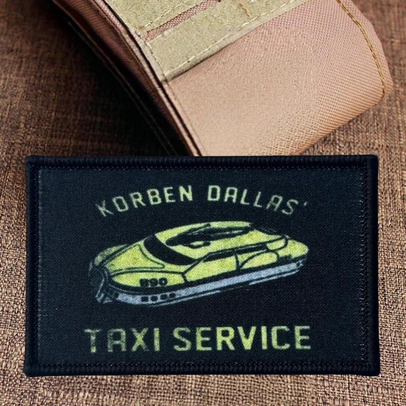 Parche de impresión para servicio de Taxi, chaleco táctico, insignia de moral con gancho y bucle, pegatinas decorativas para mochila, parches para brazalete para ropa - imagen 2