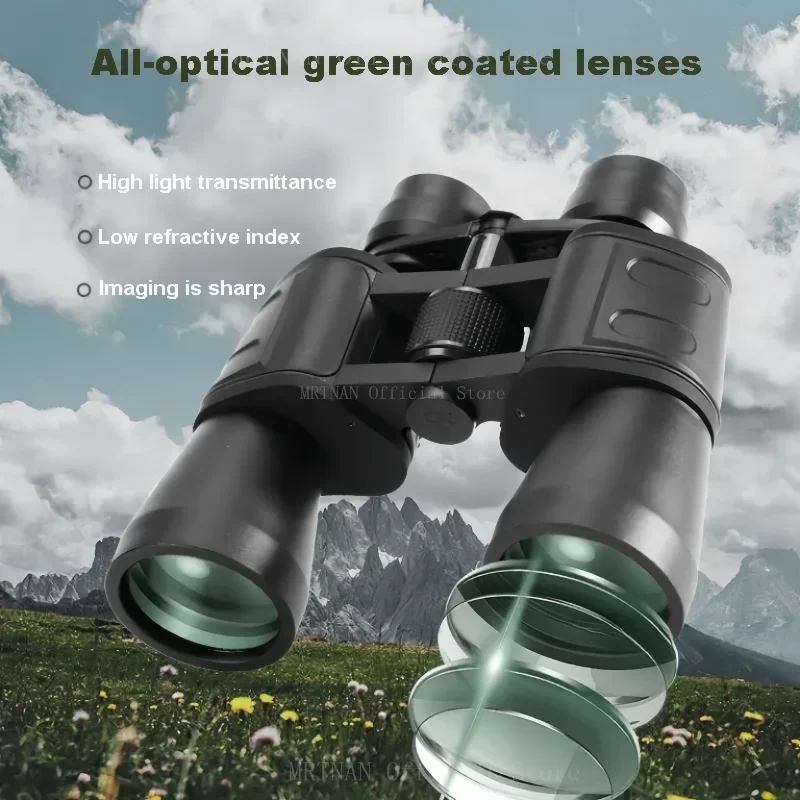 Binoculares potentes de largo alcance 20x50, Zoom HD BAK4-Prism, telescopio profesional de gran aumento para turismo de caza - imagen 2