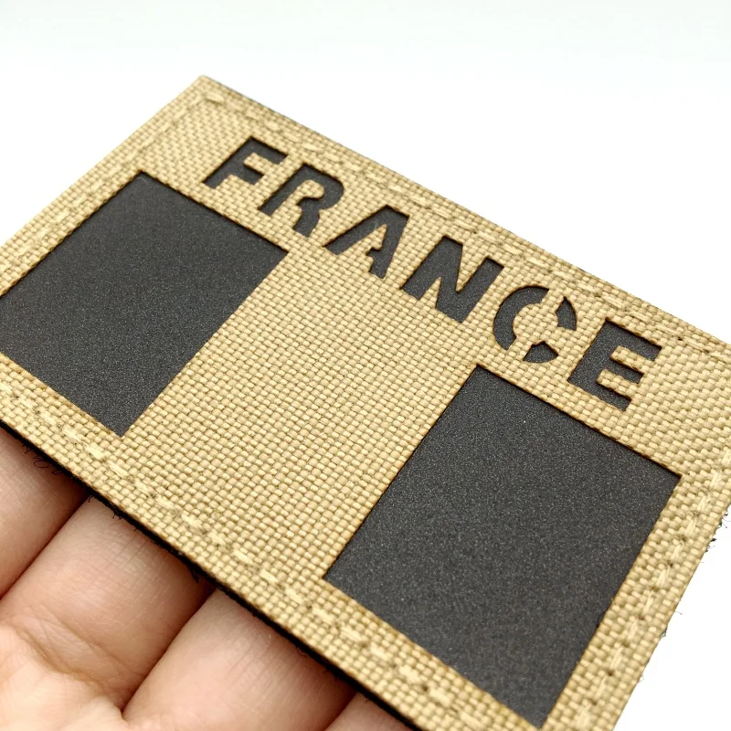 1 insignia de aplique de parche de bandera francesa de alta calidad: emblema de gancho y bucle de sujeción termoadherente, fácil de aplicar, duradero y lavable - imagen 4