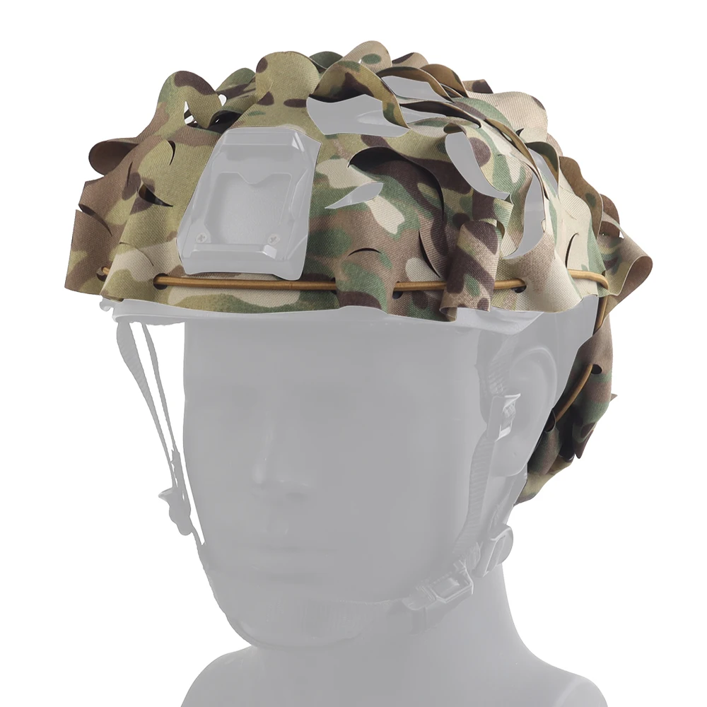 Casco ligero para exteriores con corte láser, cubierta de camuflaje 3D, tela para casco de malla, Paintball, caza, juego CS, accesorios para casco - imagen 4