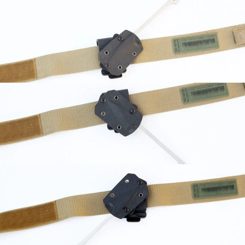 1 Uds. Funda para pistola táctica, bucles para cinturón, Clip para cinturón para cuchillo DIY, funda para cuchillo Kydex, funda para cuchillo, Clip de rotación de 360 grados con tornillos - imagen 5