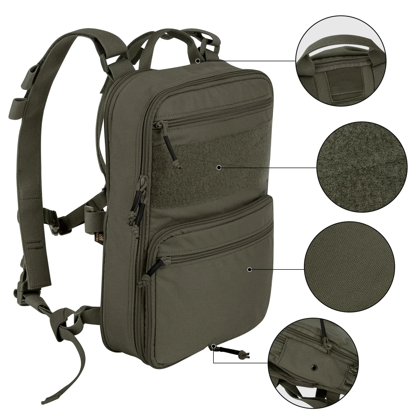 Mochila táctica KRYDEX de 23L, mochila plana D3, bolsa de asalto expandible, bolsa portadora de hidratación para viajes, caza, senderismo, Camping - imagen 3
