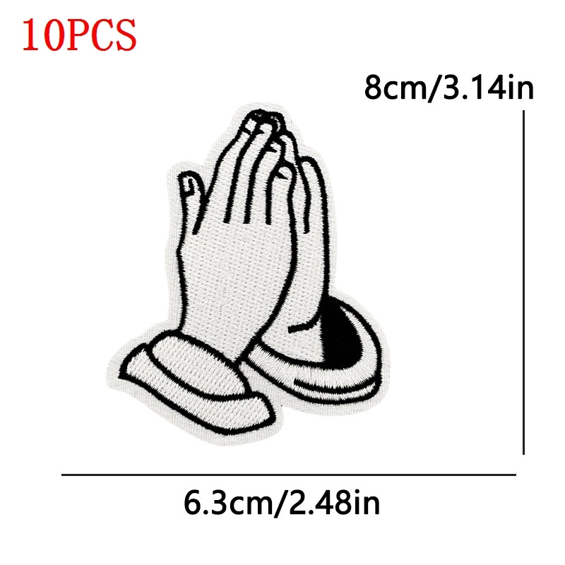10 unids/set venta al por mayor fe del Jesús caminos bordados Fusibles para ropa cruzando hierro en parche para accesorios de ropa pegatinas - imagen 5