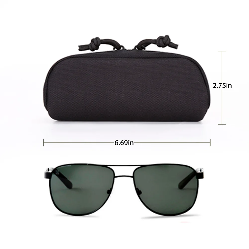 Estuche rígido táctico para gafas con sistema Molle, funda protectora para exteriores, paquete de accesorios, bolsa para gafas de sol - imagen 2