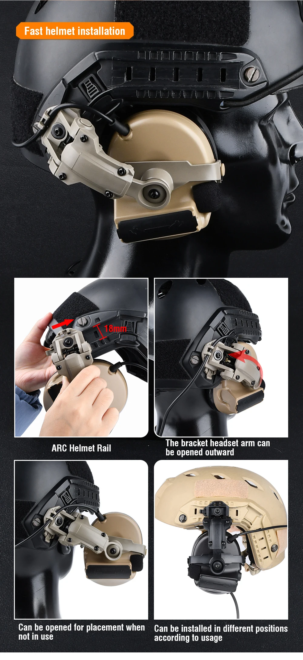 Montaje completo con auriculares acoplados al adaptador