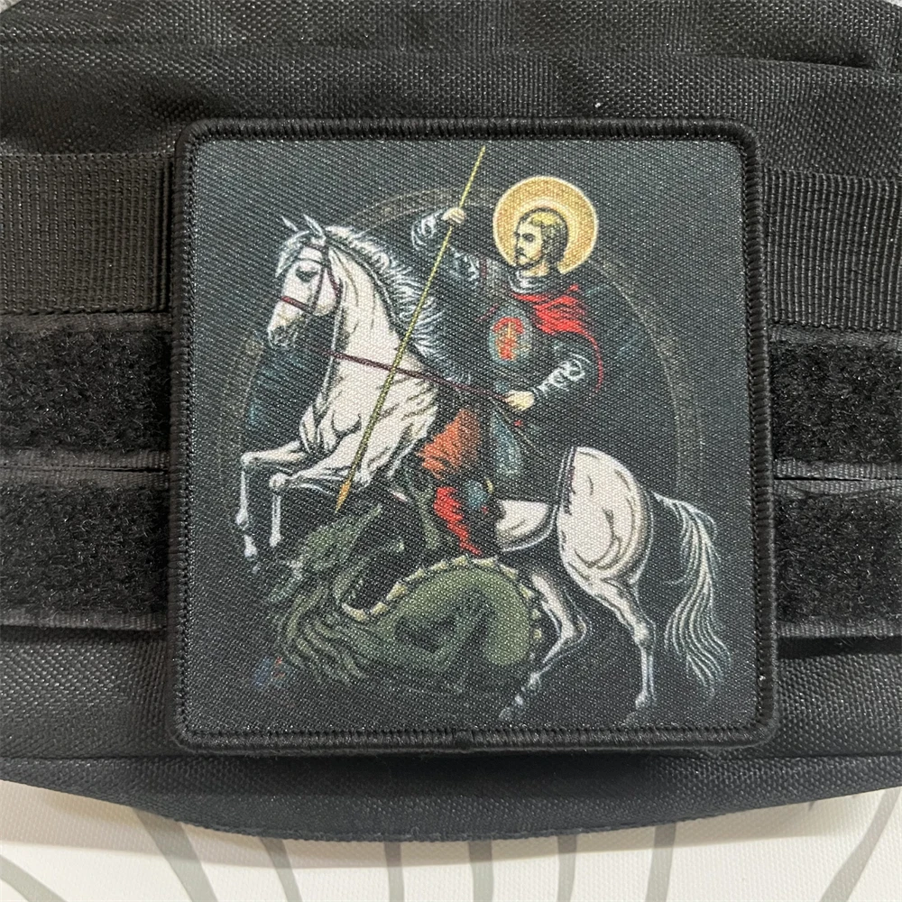 Parches tácticos Victor St. George Morale para ropa, parche impreso con gancho y bucle, pegatina para mochila del ejército militar - imagen 3