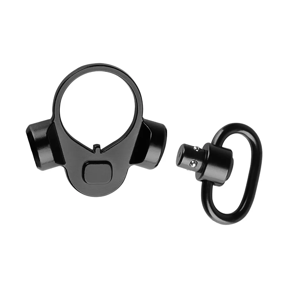 Adaptador de montaje de eslinga QD con receptor de hebilla de correa trasera desmontable rápida de 2 posiciones placa de extremo de bucle doble