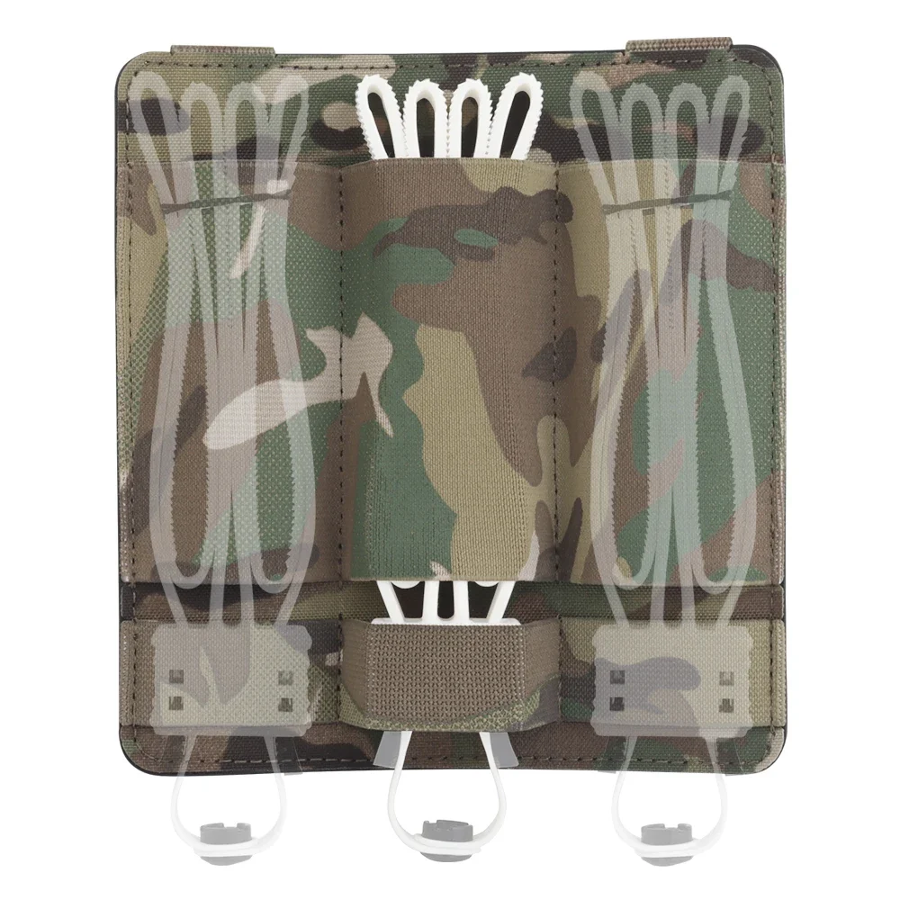 Soporte de sujeción de brida de Cable de plástico elástico táctico, funda de almacenamiento de Cable para caza, chaleco Airsoft, portador de placa FCPC, equipo MOLLE - imagen 5