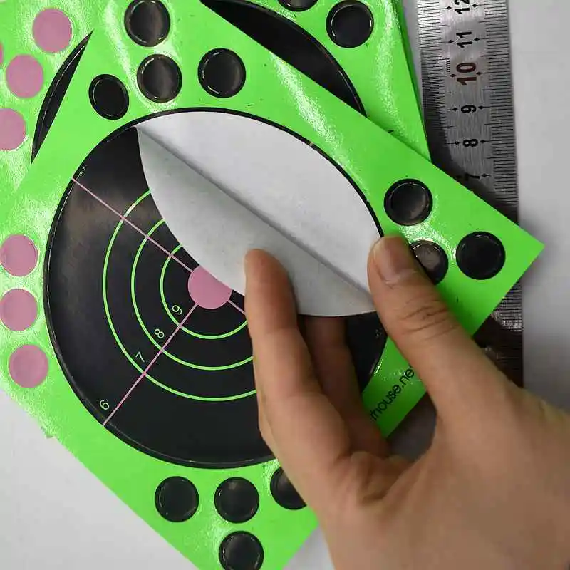 Objetivo de papel de 4,2 pulgadas y 11cm, paquete de 25 piezas, pegatina de dardo para tiro, papel para entrenamiento de Airgun BB - imagen 5