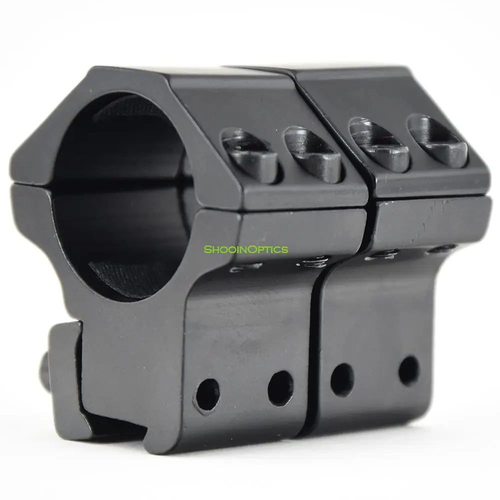 Shooin Optics Scope Mount Anillo de tubo de 1 pulgada y 25,4 mm Base de cola de milano de 9-11 mm Aleación de aluminio R7136 - imagen 2