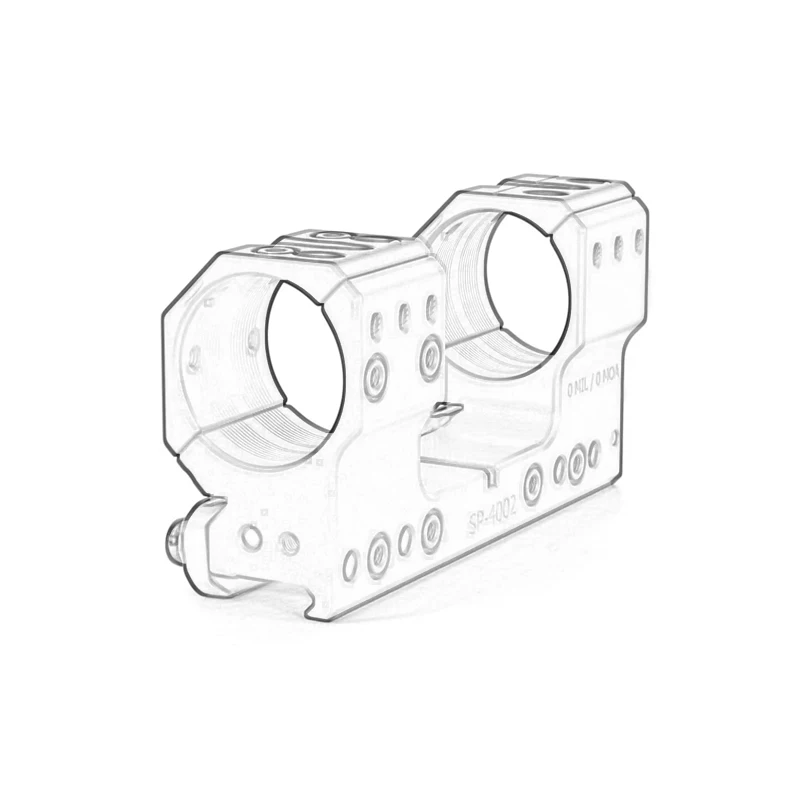 2024 nuevo SP-4002 de tubo de 34mm 4004 sólido 0MIL 0MOA soporte de alcance 38mm 1,5 pulgadas de altura con superficies para accesorios de mira de punto rojo - imagen 3