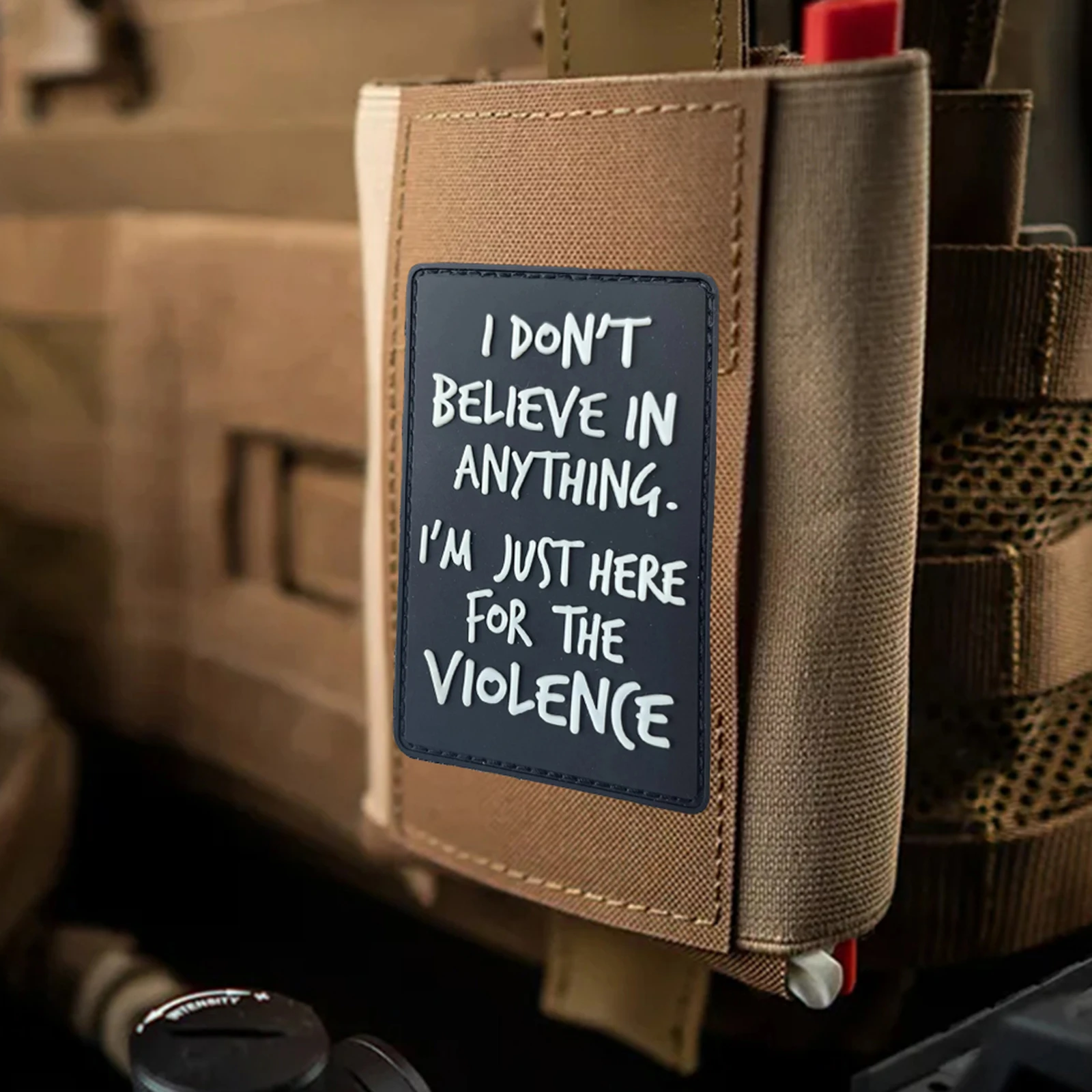 Parche de PVC I Don't Believe Anything, parche luminoso divertido con gancho y bucle, insignia de moral táctica, brazalete del ejército militar, pegatinas para mochila