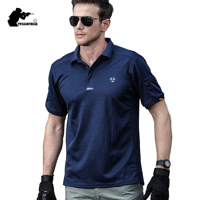 Polo de manga corta para hombre, camisas de secado rápido, Airsorf, Cambat, camiseta informal, ropa de Camping, verano, AF1122 - imagen 2