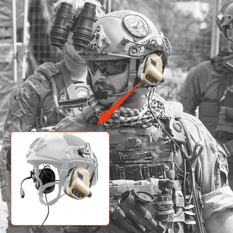 EARMOR-orejeras de tiro para casco M32H MOD3, adaptador de riel RAC para auriculares tácticos militares, comunicación aeroespacial - imagen 5