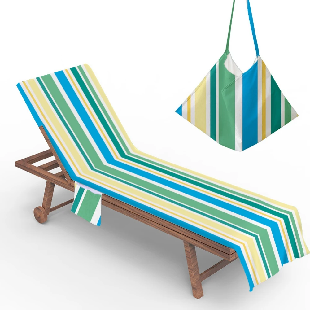 Toalla de playa para ocio, alfombrillas cómodas de una sola capa para silla de playa, Patio, natación, Chaise, cubierta para tomar el sol, Hotel, vacaciones de verano - imagen 2