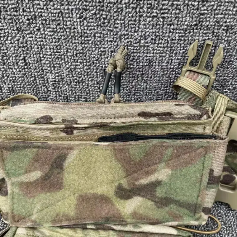 Accesorio de expansión de solapa de cremallera con cierre de gancho y bucle Modular de aparejo de pecho táctico MK3/MK4 - imagen 5