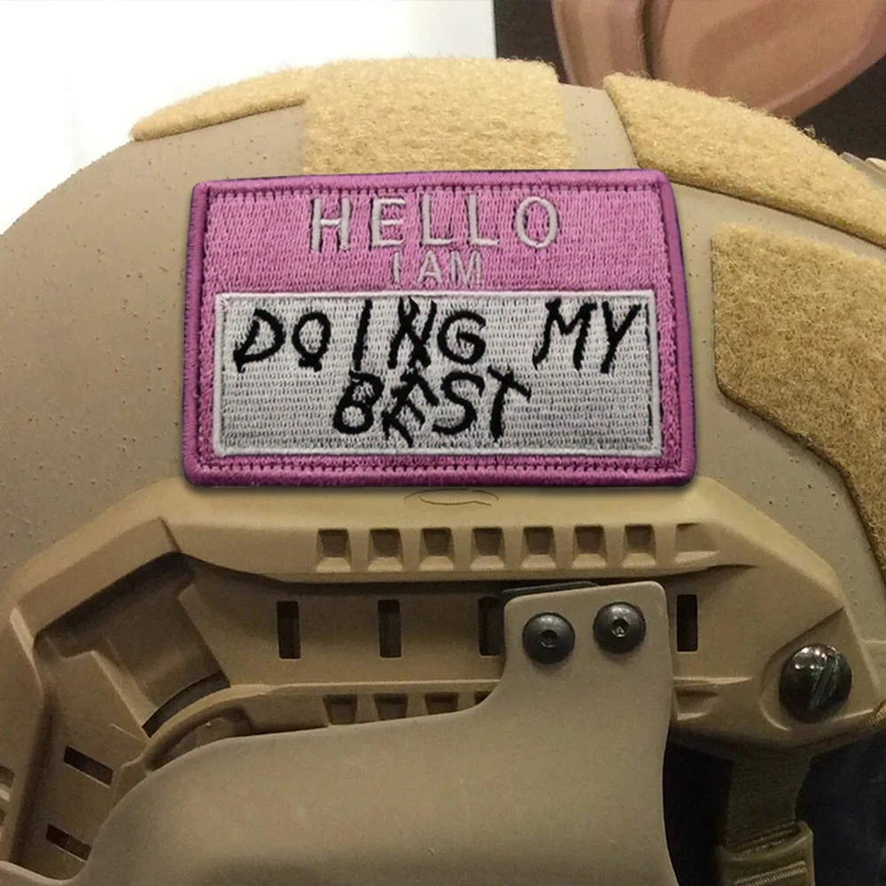 Hola estoy haciendo mi mejor divertido Meme Velcros parche bordado parche táctico moral gancho bucle sujetador pegatina insignia para mochila - imagen 5