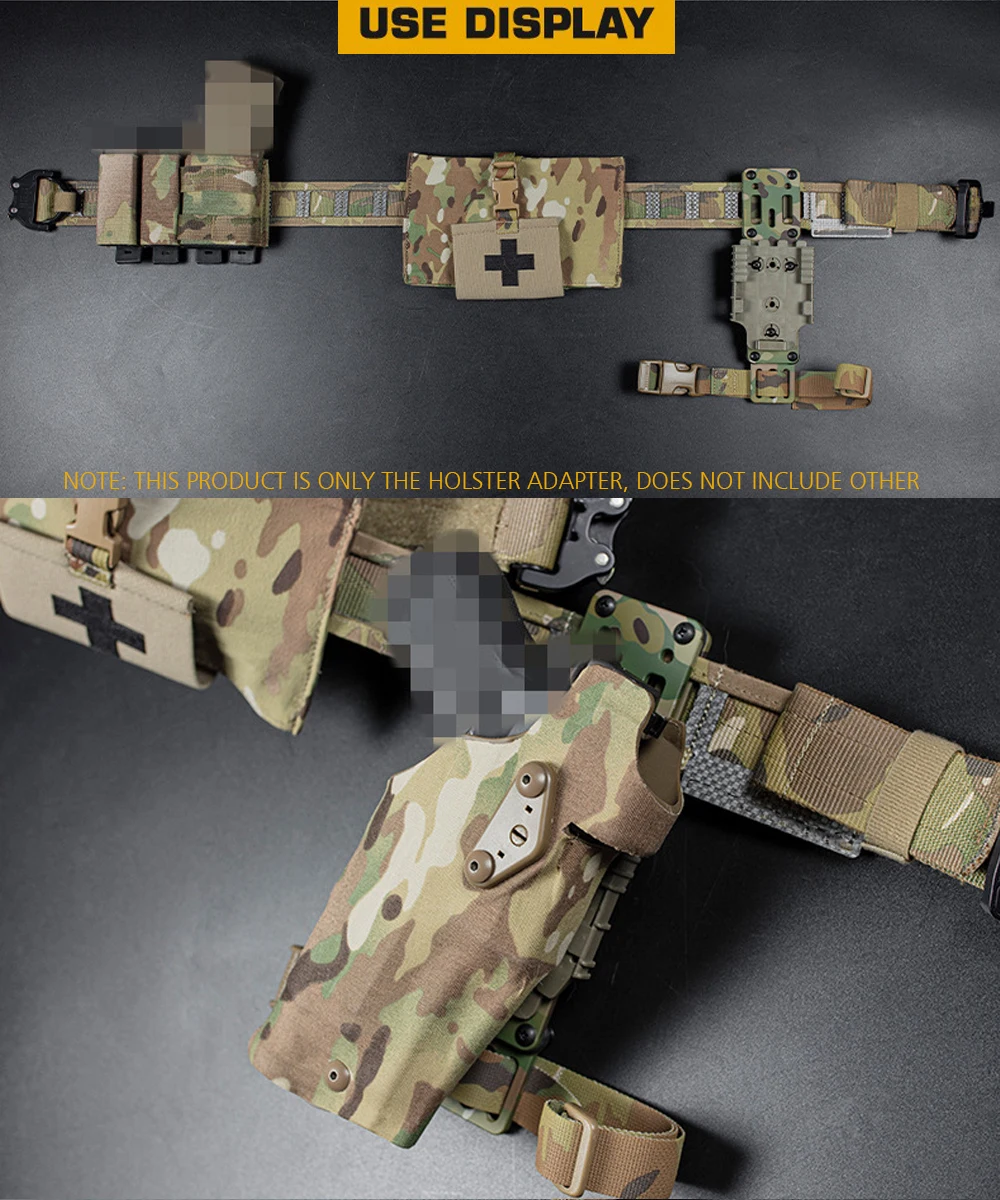 Adaptador de funda Modular, banda de pierna caída para caza táctica Airsoft, sistema QLS de extracción rápida, accesorio de funda de plataformas - imagen 5