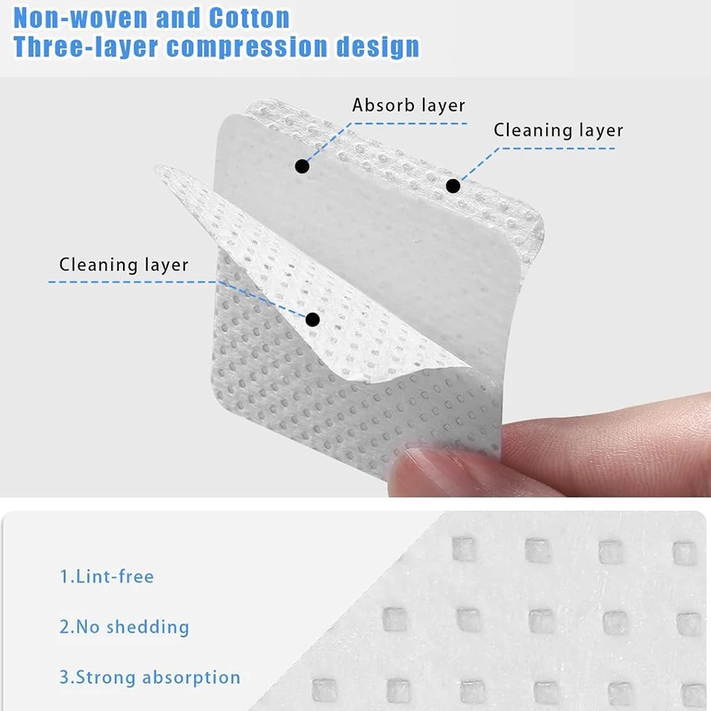 200 Uds. Parches de limpieza de pistola desechables sin pelusa paño de limpieza de pistola con adaptadores de punta ranurada para herramienta de limpieza de Rifle de pistola - imagen 2
