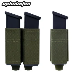 Bolsa táctica doble 9MM nailon para cargadores y pistola Airsoft caza