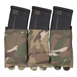 Bolsa táctica Triple Mag de 5,56/7,62mm, bolsa de caza elástica ligera, bolsa de herramientas multifunción, funda de almacenamiento Universal de tamaño AR