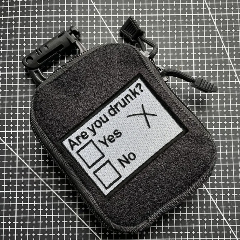 “Eres borracho?" parche insignia de moral militar bordado gancho y bucle mochila ropa decoración accesorios pegatina brazalete - imagen 3