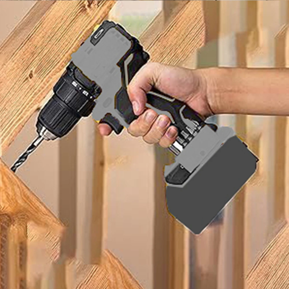 Soporte de batería para Milwaukee, estante de almacenamiento de batería de iones de litio de 14,4 V y 18V, soporte de herramienta de montaje en pared, 10 Uds. - imagen 5