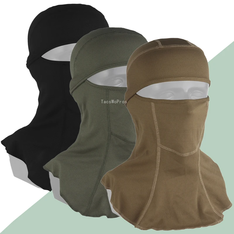 Máscara de pasamontañas para caza al aire libre, protección completa transpirable, máscara de esquí para senderismo, casco de motocicleta, gorra interior, máscaras tácticas