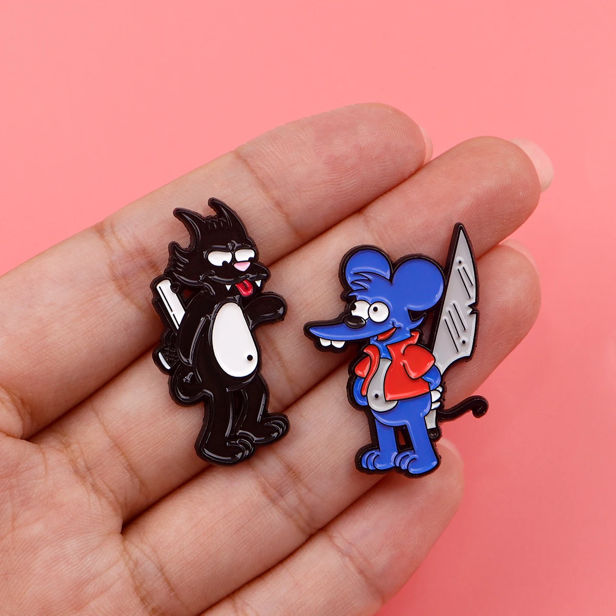 Insignias de Metal de ratón bonito, broches de gato de dibujos animados para mujer, accesorios de joyería, Collar, bolsa de ropa, Pin de solapa, decoración de camisa - imagen 5