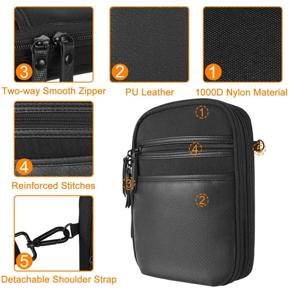 Bolsa de transporte oculta 1000D para pistola, funda para pistola al aire libre, bolso de hombro, estuche EDC, portaherramientas para hombres y mujeres, riñonera para caza y senderismo - imagen 4