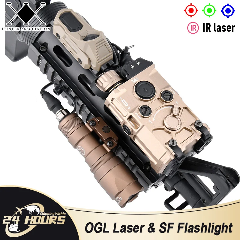 Láser táctico OGL totalmente metálico, láser rojo/verde/azul y estroboscópico IR, con linterna SF y interruptor remoto AXON para Airsoft/caza - imagen 2