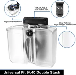 Funda universal transparente cargador doble – Clip cinturón magnético