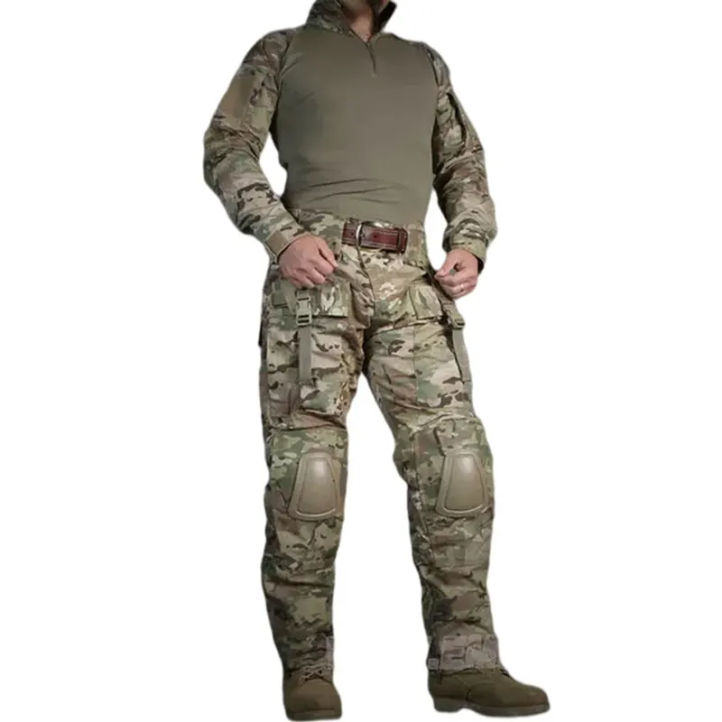 Emersongear, trajes tácticos, rodilleras, conjunto de uniforme, camisetas de combate, pantalones, camisas, pantalones, Airsoft, entrenamiento de caza al aire libre EM2711