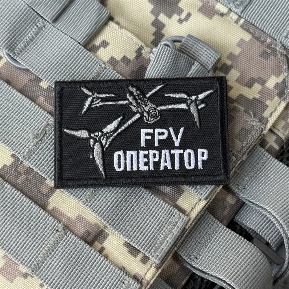 Parche FPV Оwynратор, insignia de moral para Dron táctico, parches de gancho y bucle bordados para ropa, equipo militar, pegatina para casco - imagen 4