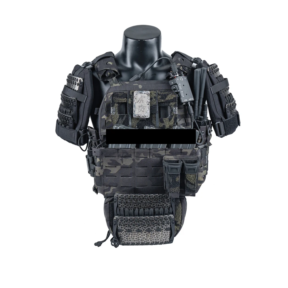 Armadura táctica de hombro de dragón, protección de Metal de acero inoxidable de estilo chino para chaleco Airsoft, equipo de protección de combate de Paintball - imagen 3