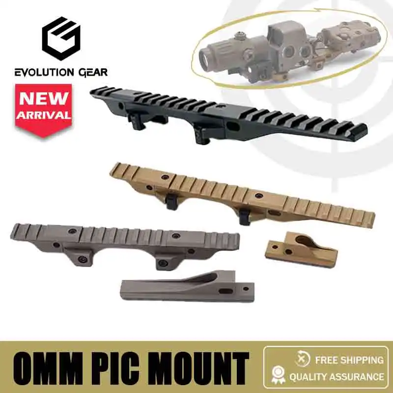 Evolution Gear Soporte óptico elevado modular OMM PIC para caza óptica de estilo inferior 1/3