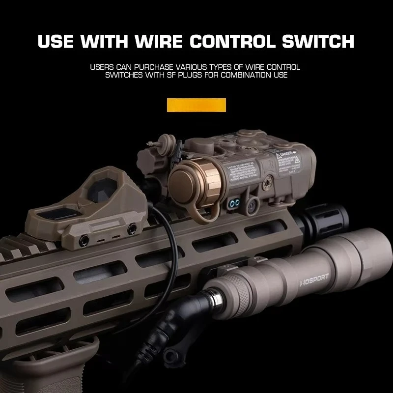 Tapa trasera de linterna SF, cubierta trasera de repuesto, conjunto de tapa trasera remota con interruptor de presión para luces tácticas Airsoft de caza - imagen 5