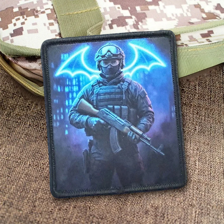 Parche táctico de caballero oscuro, parches de soldado con gancho y bucle, brazalete, insignia de moral militar, mochila Chevron, pegatinas para chaleco
