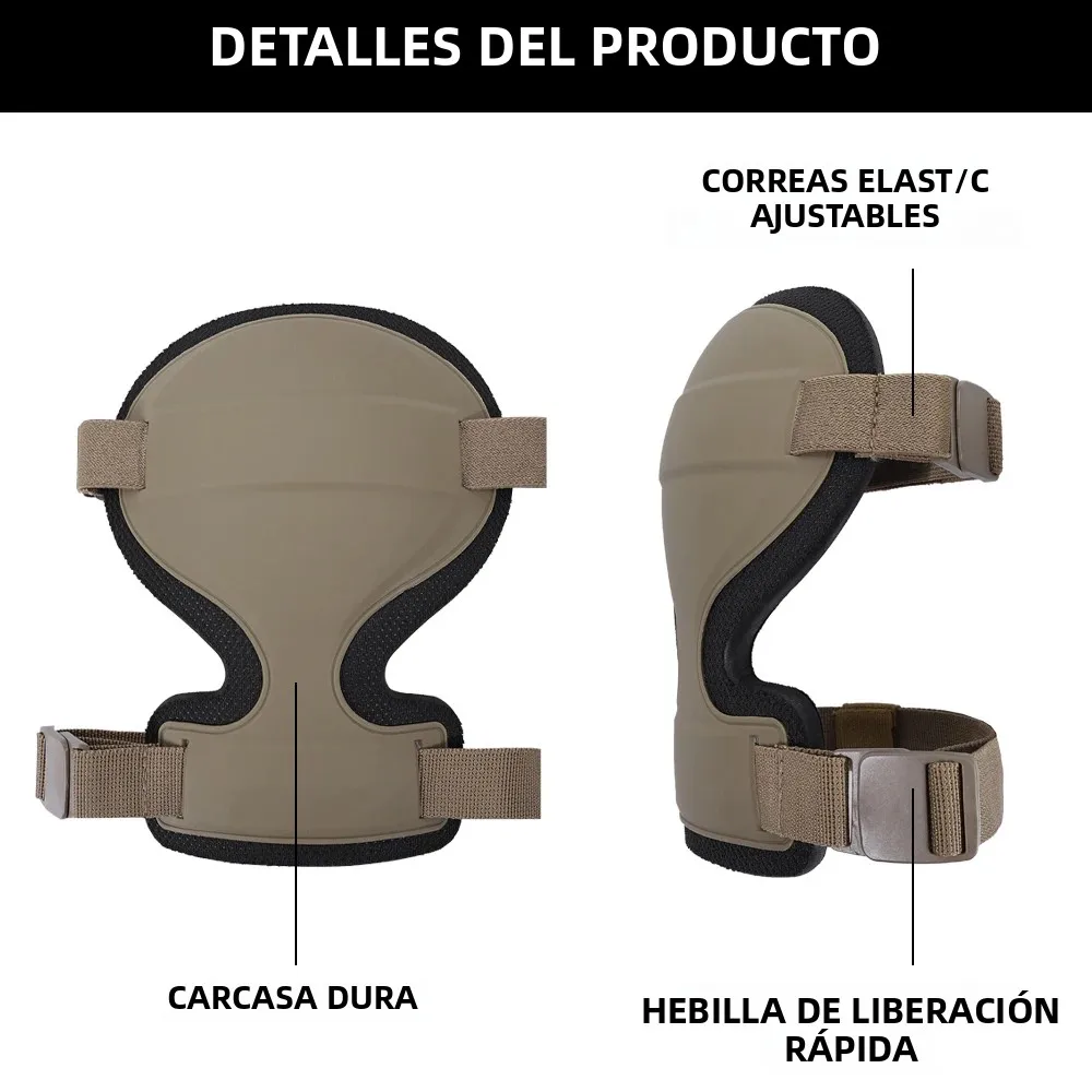 Rodilleras de entrenamiento estilo arco táctico, rodilleras de combate, equipo de protección para deportes al aire libre, aventura, senderismo, Airsoft, caza, combate - imagen 5