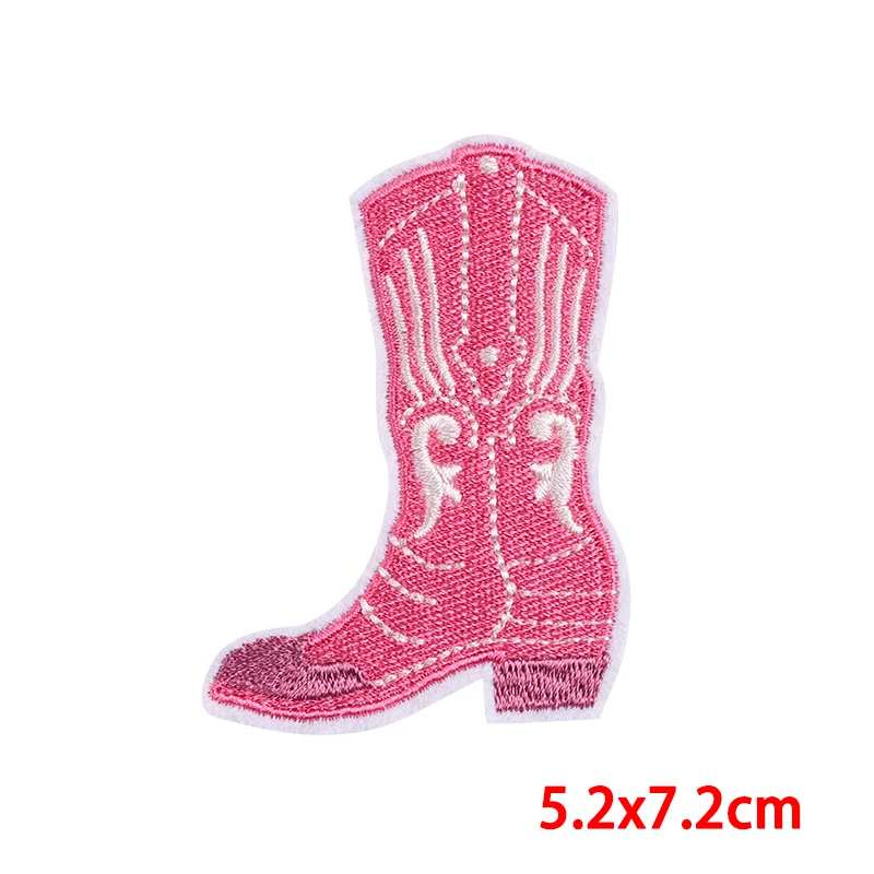 Parches bordados de cowboys/botas occidentales, parches termoadhesivos para planchar para ropa, sombreros, chaquetas, apliques - imagen 3