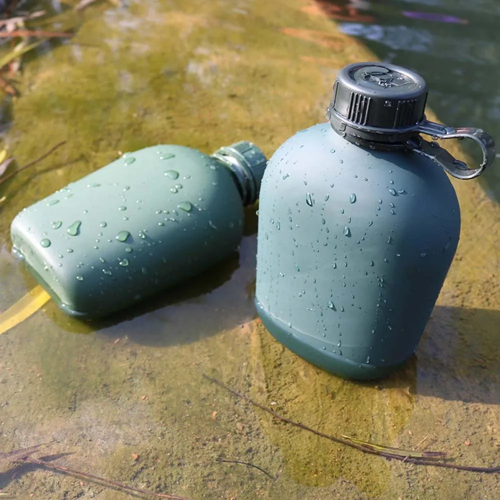 Botella de agua táctica para exteriores con bolsa y senderismo - imagen 3