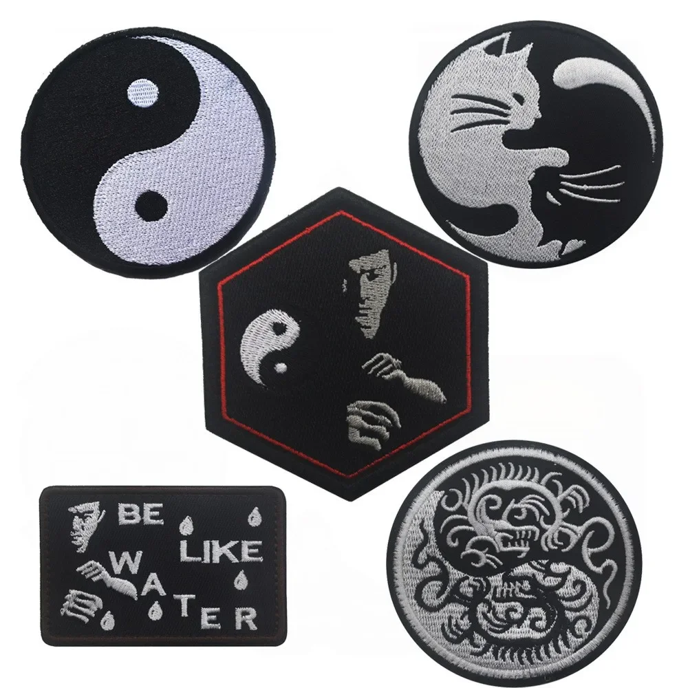 Tai Ji-parches bordados de ocho trigramos para ropa, insignia de moral de gato, decoración para ropa y mochila - imagen 2