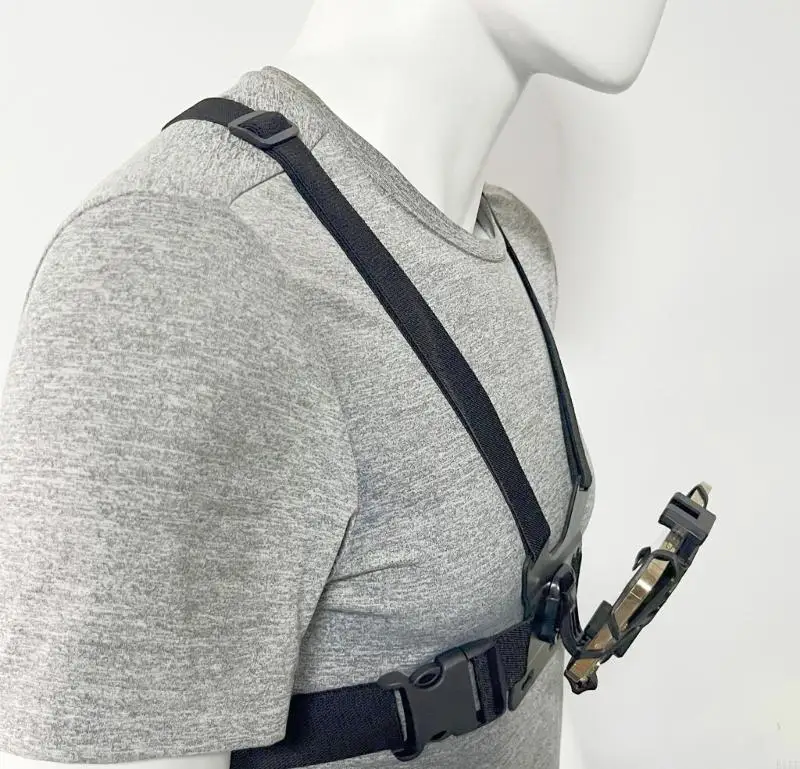 Arnés pecho ajustable, Clip giratorio 360 ​​grados para teléfono y Base en forma J para grabación vídeo estable, - imagen 2